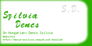 szilvia dencs business card